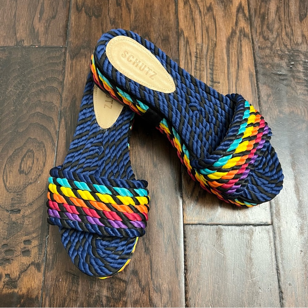SCHUTZ Women's Vibrant Braided Slide Sandals